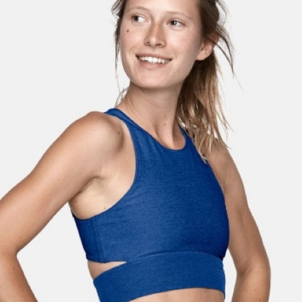 Outdoor Voices -Slashback Crop - Blue